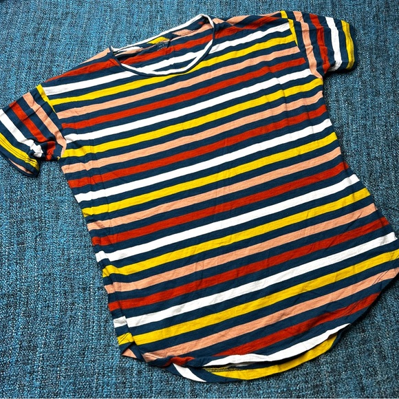 Madewell Whisper Cotton Crewneck T-Shirt in Lennie Stripe - Picture 2 of 6